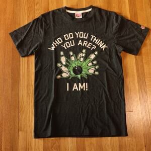 homage Pete Weber bowling 'who do you think you are I am' t shirt xs
